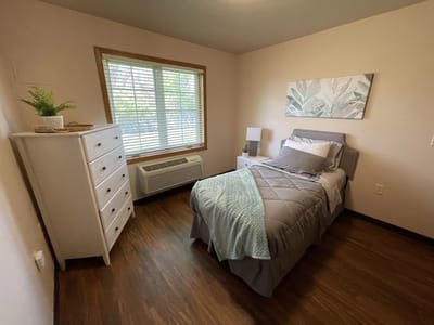 Cozy private bedroom with a single bed