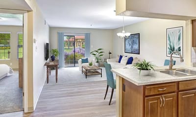 Interior view of a modern living space with seating