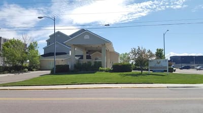 Exterior view of Golden Eagle Plaza Senior Living building