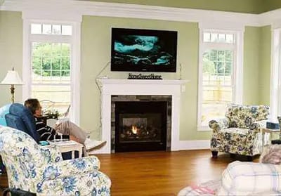 Residents relaxing in a cozy common area