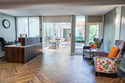 Interior common area with seating and decor