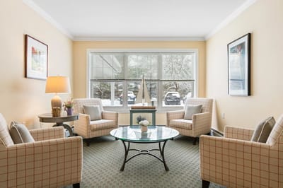 Cozy lounge area with comfortable seating