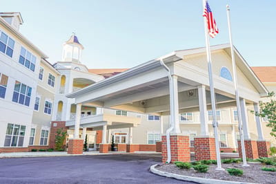 Front entrance of Harmony at Harts Run facility