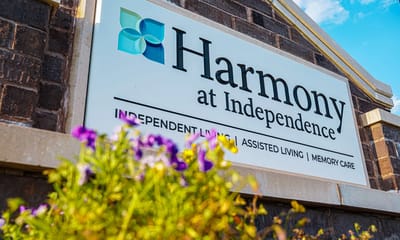 Facility sign for Harmony at Independence