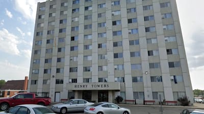 Exterior view of Henry Towers building