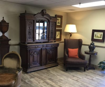 A cozy corner of the facility's interior with furniture