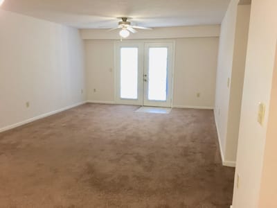 Empty private room with natural light
