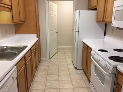 Bright, clean kitchen in a senior living facility