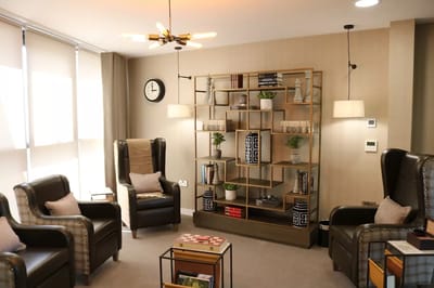 Cozy common area with comfortable seating and decor