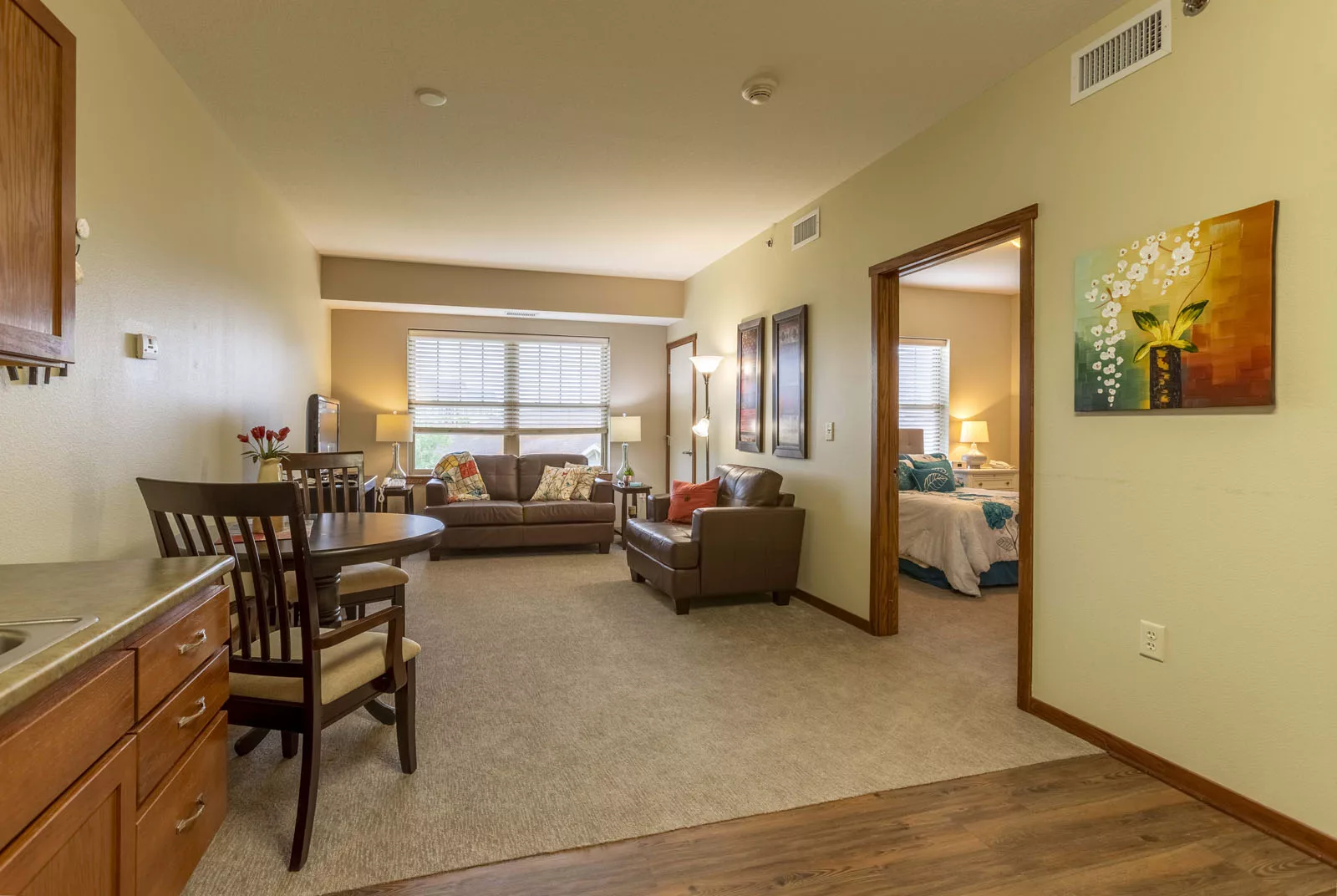 Cozy interior of a resident living space