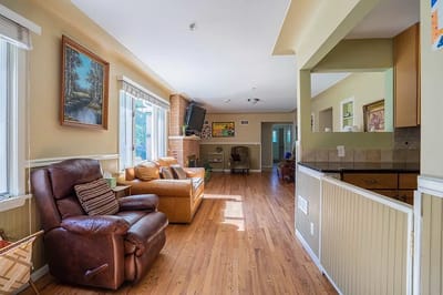 Bright common area with comfortable seating