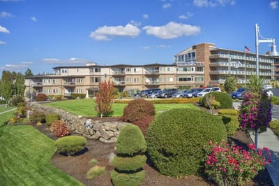 Outdoor view of the facility with landscaped gardens