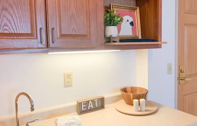Cozy kitchen area with decorative elements