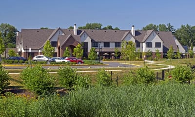 Exterior view of the Kutz Senior Living Campus building
