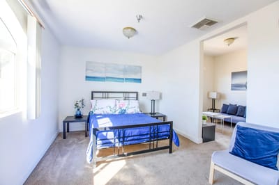 Private resident room with decor and furnishings