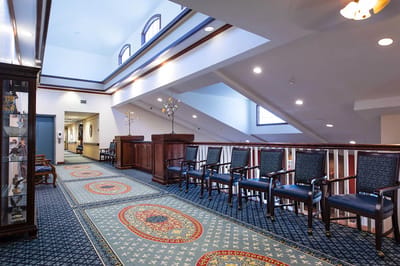 Interior view of a bright, spacious common area