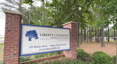 Exterior sign for Liberty Commons Rehabilitation Center