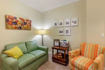Cozy sitting area with comfortable furniture
