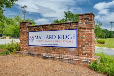 Sign for Mallard Ridge assisted living community