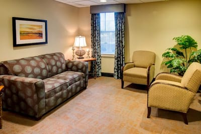 Cozy common area with comfortable seating and decor