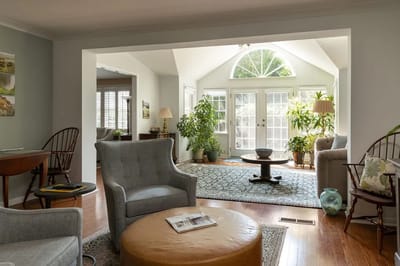 Bright common area with comfortable seating