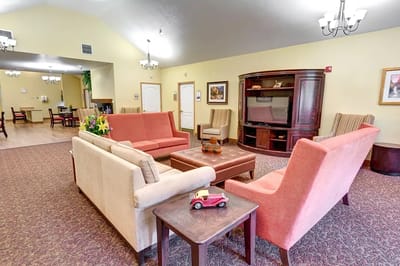 Common area with seating and a TV