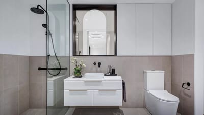 Modern bathroom design with clean lines and plants