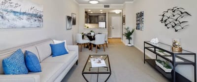Stylish interior living space with modern furniture