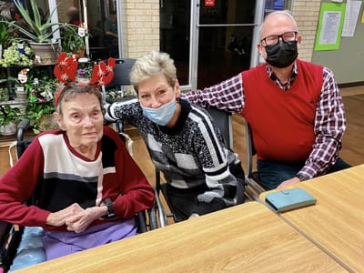 Residents enjoying company in a common area