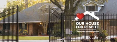 Facility logo with an exterior view of the building