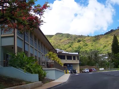 Exterior view of a senior care facility building