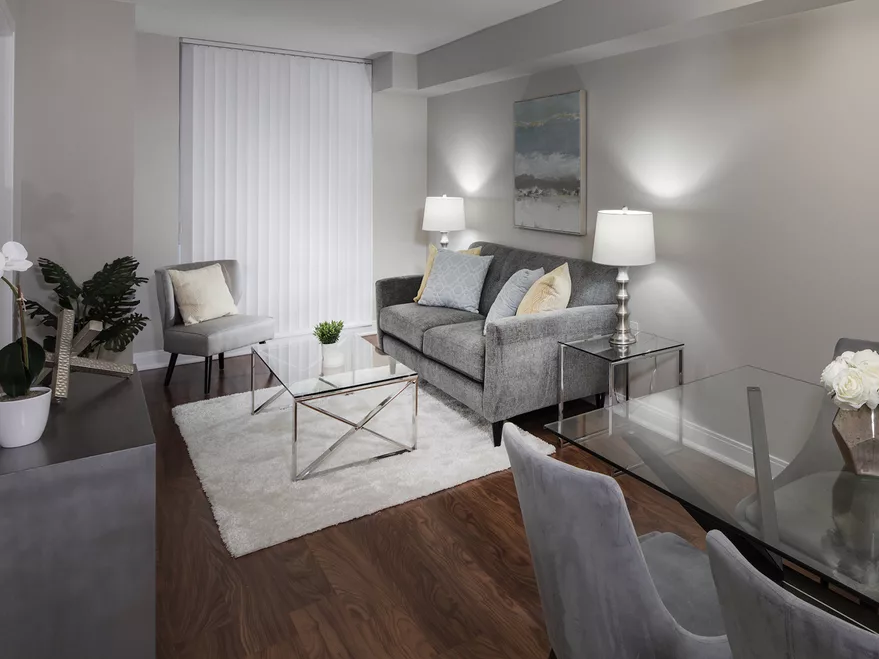 Modern interior living space with stylish furniture