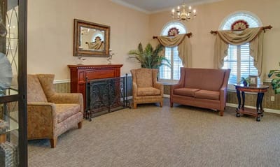 Cozy interior lounge area with comfortable seating