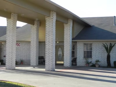 Front entrance of Pavilion Assisted Living facility