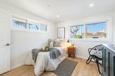 Bright and cozy interior of a resident room