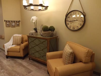 Cozy common area with comfortable seating and decor