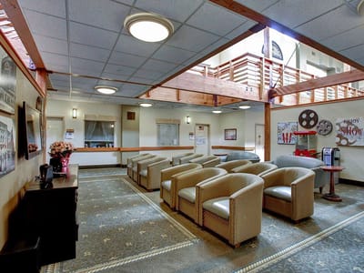 Common area with seating and decor