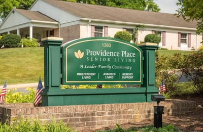 Exterior sign of Providence Place Senior Living