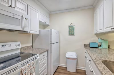 A modern kitchen in an independent living unit