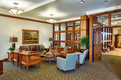 Cozy common area with comfortable seating and decor