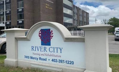 Sign for River City Nursing and Rehabilitation facility
