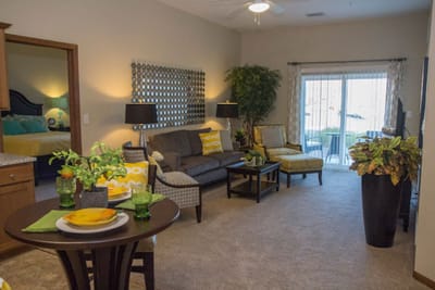 Interior view of a cozy living room