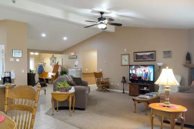 Common area with seating and a TV