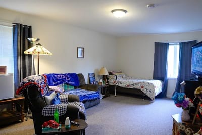 Cozy interior of a resident's room with furnishings