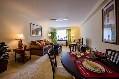 Bright interior of a comfortable living space