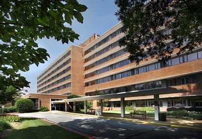 Exterior view of Sibley Memorial Hospital building