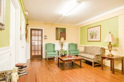 Cozy common area with seating and decor