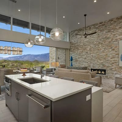 Modern common area with stylish interior design