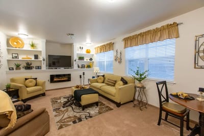 Cozy common area with seating and decor