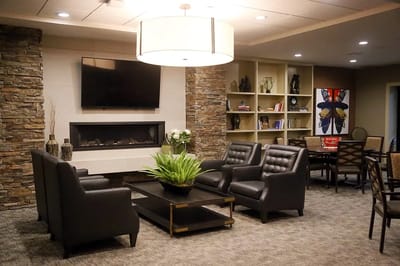 Cozy common area with seating and decor